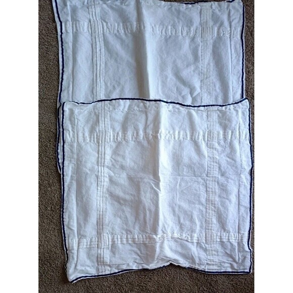 American Pacific Home Euro Sham Pillowcase Cotton Linen Ladderwork Nautical - Picture 2 of 6